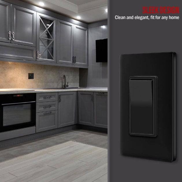 3-Way Decora Switch Glossy Black Finish