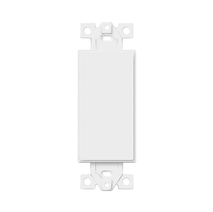 1-Gang Decora Blank Adapter Insert Glossy White Finish