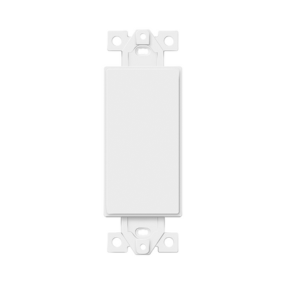 1-Gang Decora Blank Adapter Insert Glossy White Finish