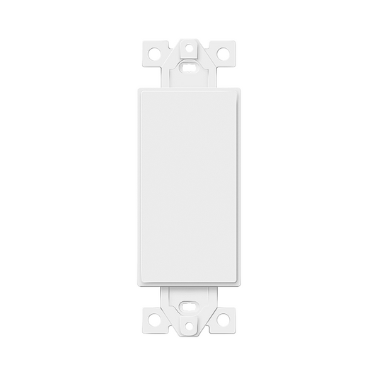 1-Gang Decora Blank Adapter Insert Glossy White Finish