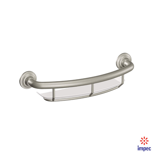 Moen Home Care Grab Bar Brushed Nickel With Shelf #LR2356DBN