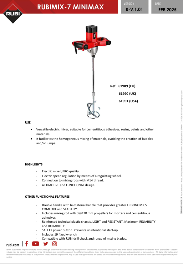 RUBI MIX-7 MINIMAX USA