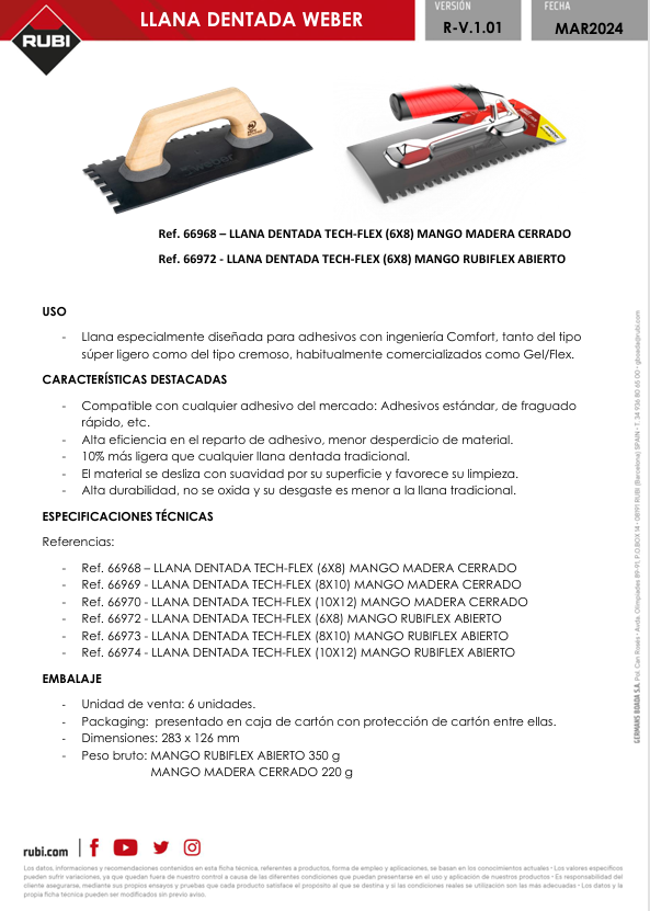 RUBI JAGGED TROWEL