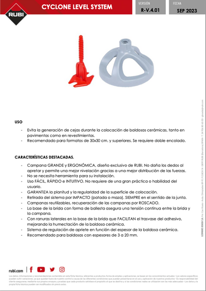 RUBI CYCLONE LEVELING SYSTEM