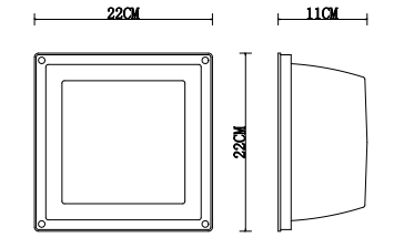 EKOC 8"X 8" Ceiling Light