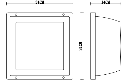 EKOC 12"X 12" Ceiling Light