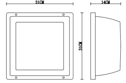EKOC 12"X 12" Ceiling Light