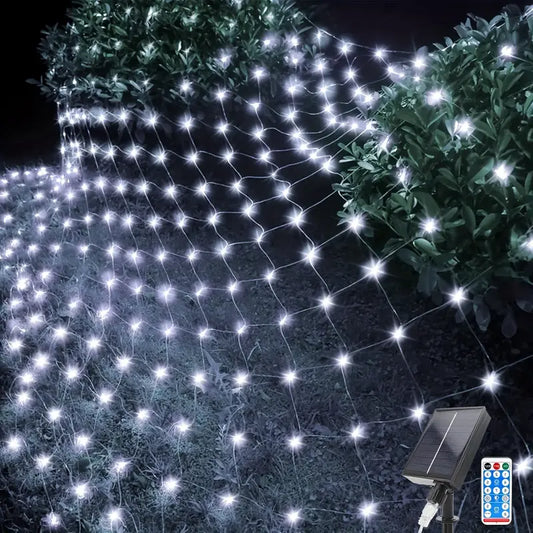 Solar 192 Lights 3x2 Meters Fishing Net Light String
