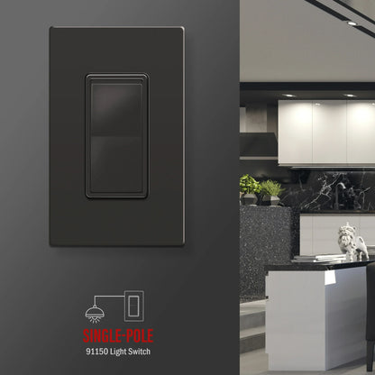 Single Pole Decora Switch Dark Bronze Finish