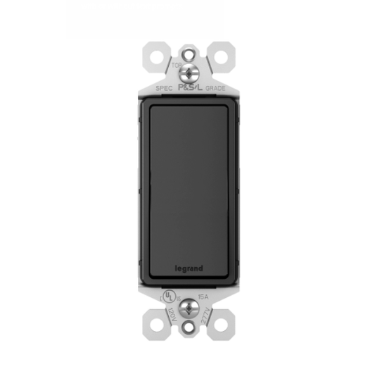 Single Pole Decora Switch Matte Black Finish