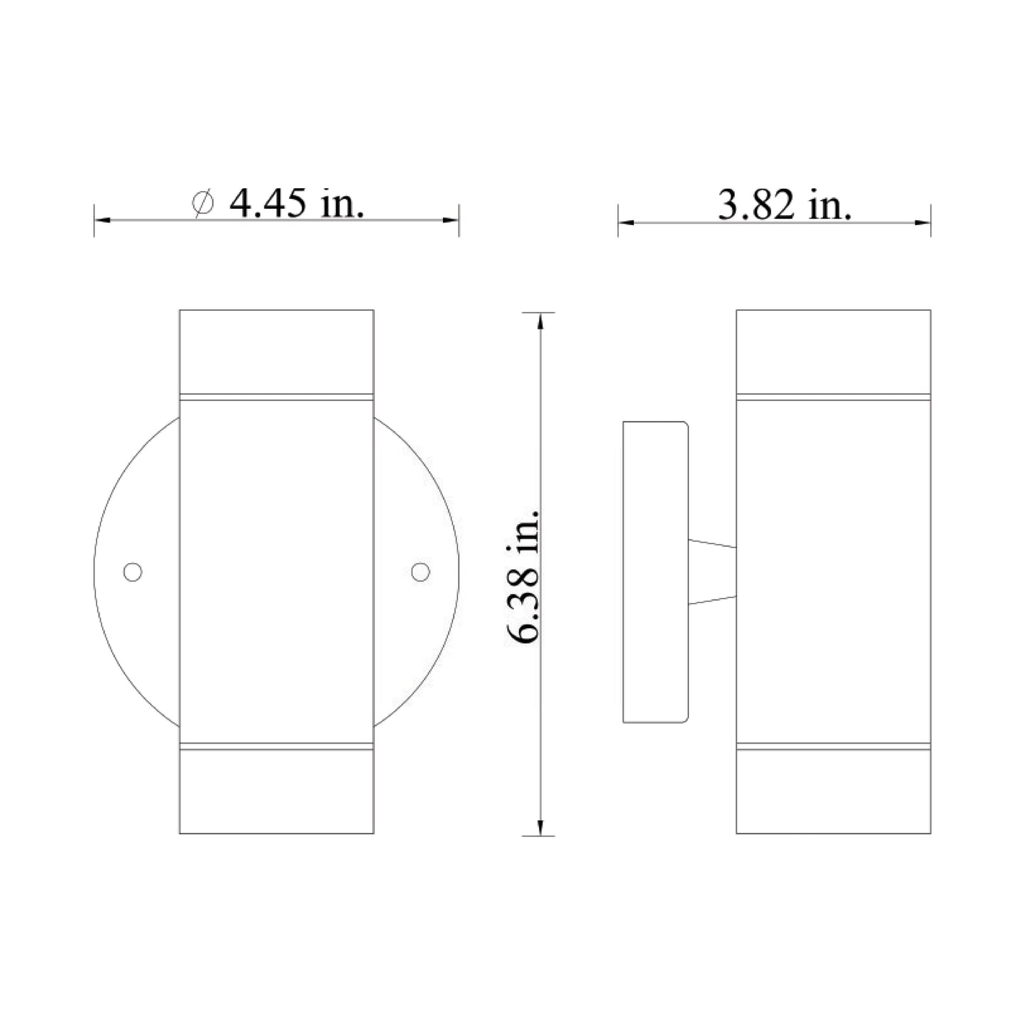 Palmas 2 Series /  Outdoor Wall Mounted 2 - Up and Down Aluminum Light