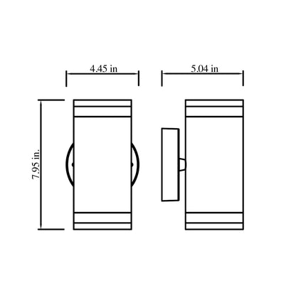 Santa Isabel 2 Series / Outdoor Wall Mounted 2 - Up and Down Aluminum Light