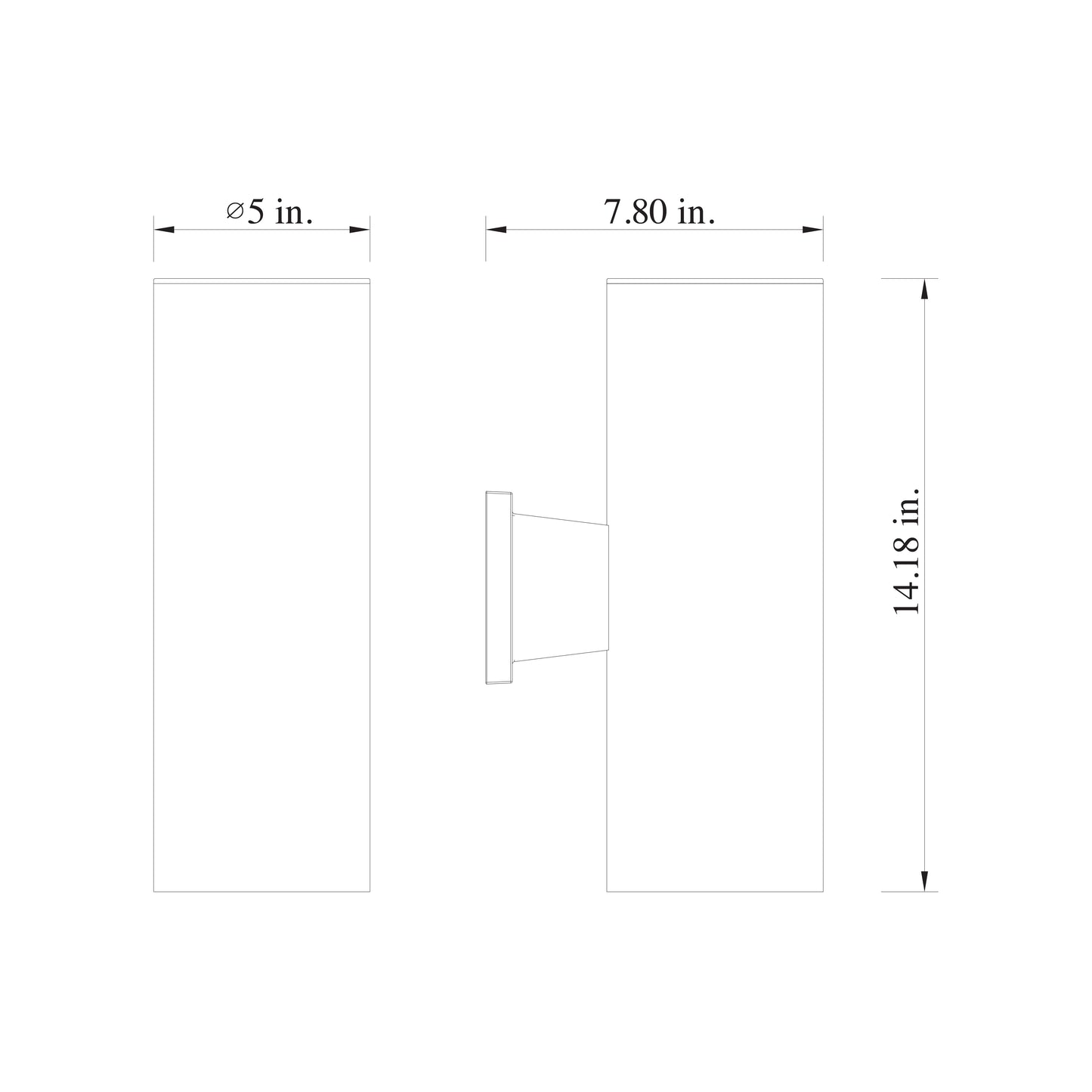 Condado 2 Series / Outdoor Wall Mounted 2 - Up and Down Aluminum Light