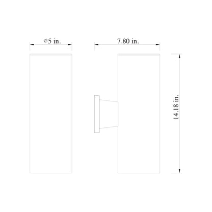 Condado 2 Series / Outdoor Wall Mounted 2 - Up and Down Aluminum Light