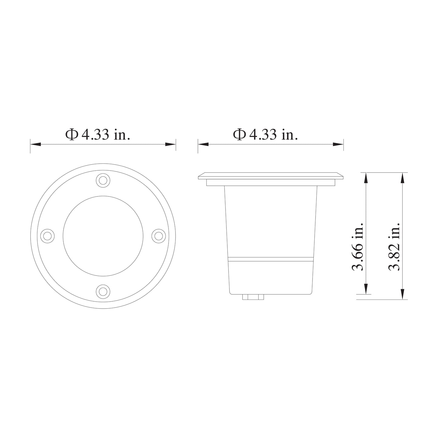 In-Ground Series / Outdoor In-Ground Light Black Finish