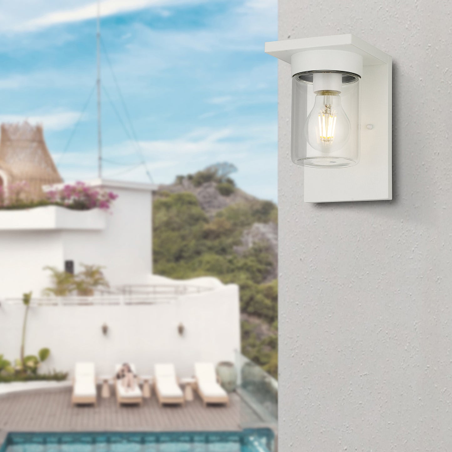 Cidra Series / Outdoor Wall Mounted 1 - Down Aluminum Light