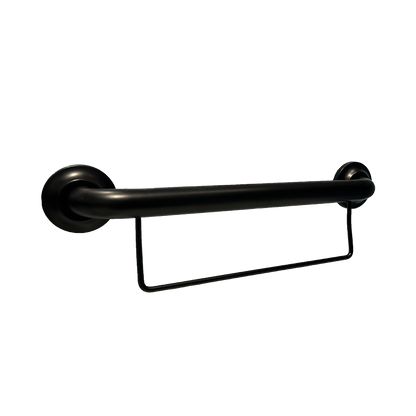 Home Care  Matte Black Grab Bar with Towel Rack