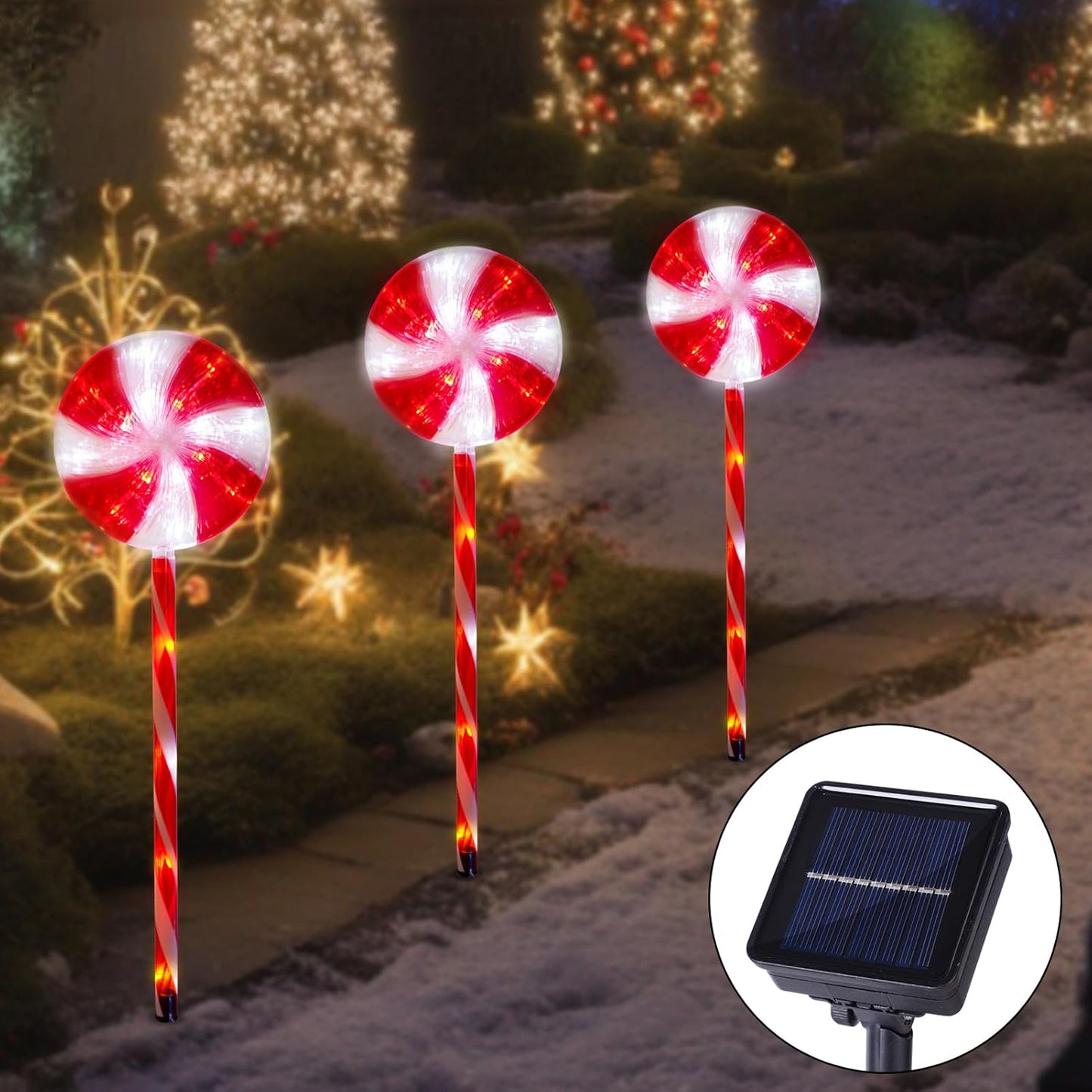 Solar 65 Light One-to-Five Lollipop Lights ( 5 Pcs)