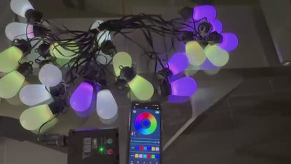 Solar Mobile APP Music + Remote Control 20 Lights S14