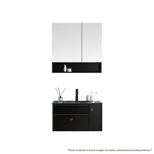 Vanity EKO PVC Matte Black 32" / PVW - 64