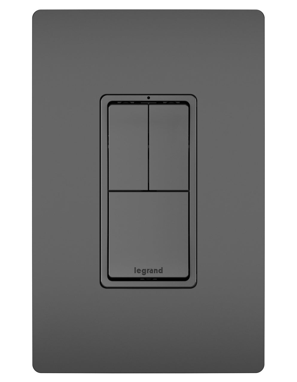 Triple Rocker Decora Switches Combination Device Matte Black Finish