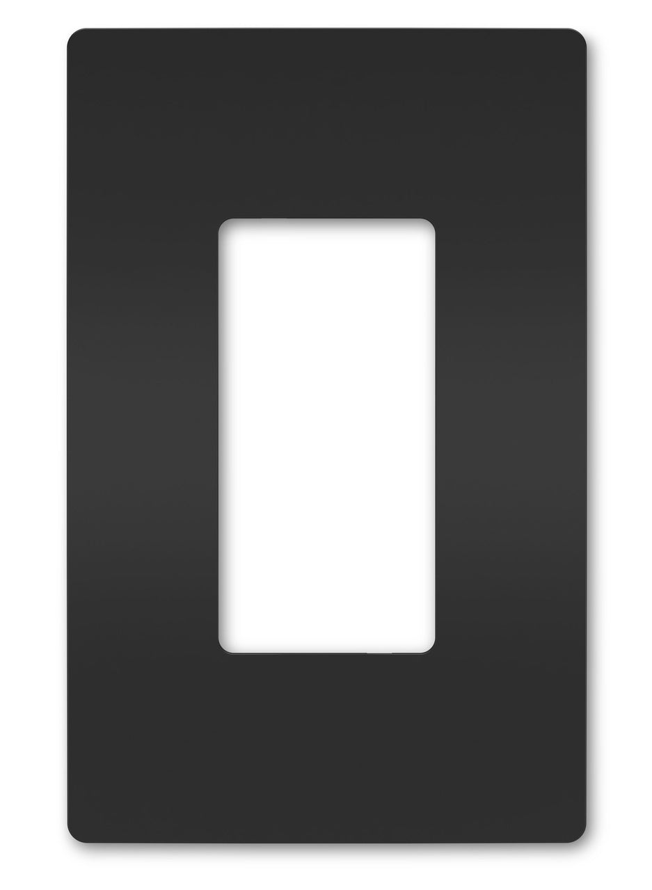 Screwless Decora One-Gang Wall Plate Matte Black Finish