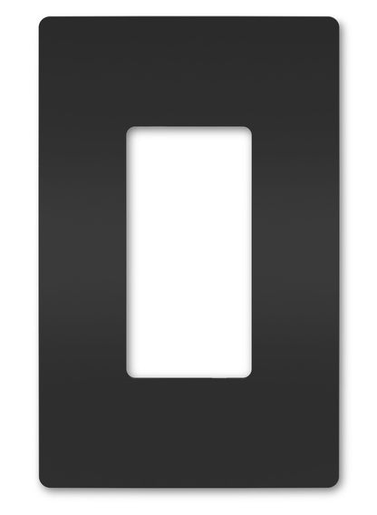 Screwless Decora One-Gang Wall Plate Matte Black Finish