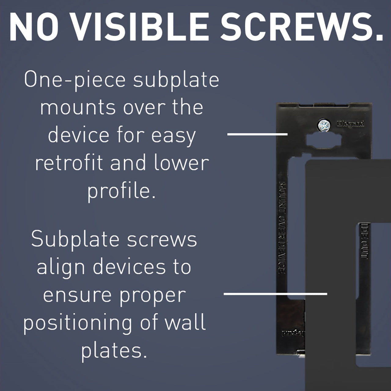 Screwless Decora One-Gang Wall Plate Matte Black Finish