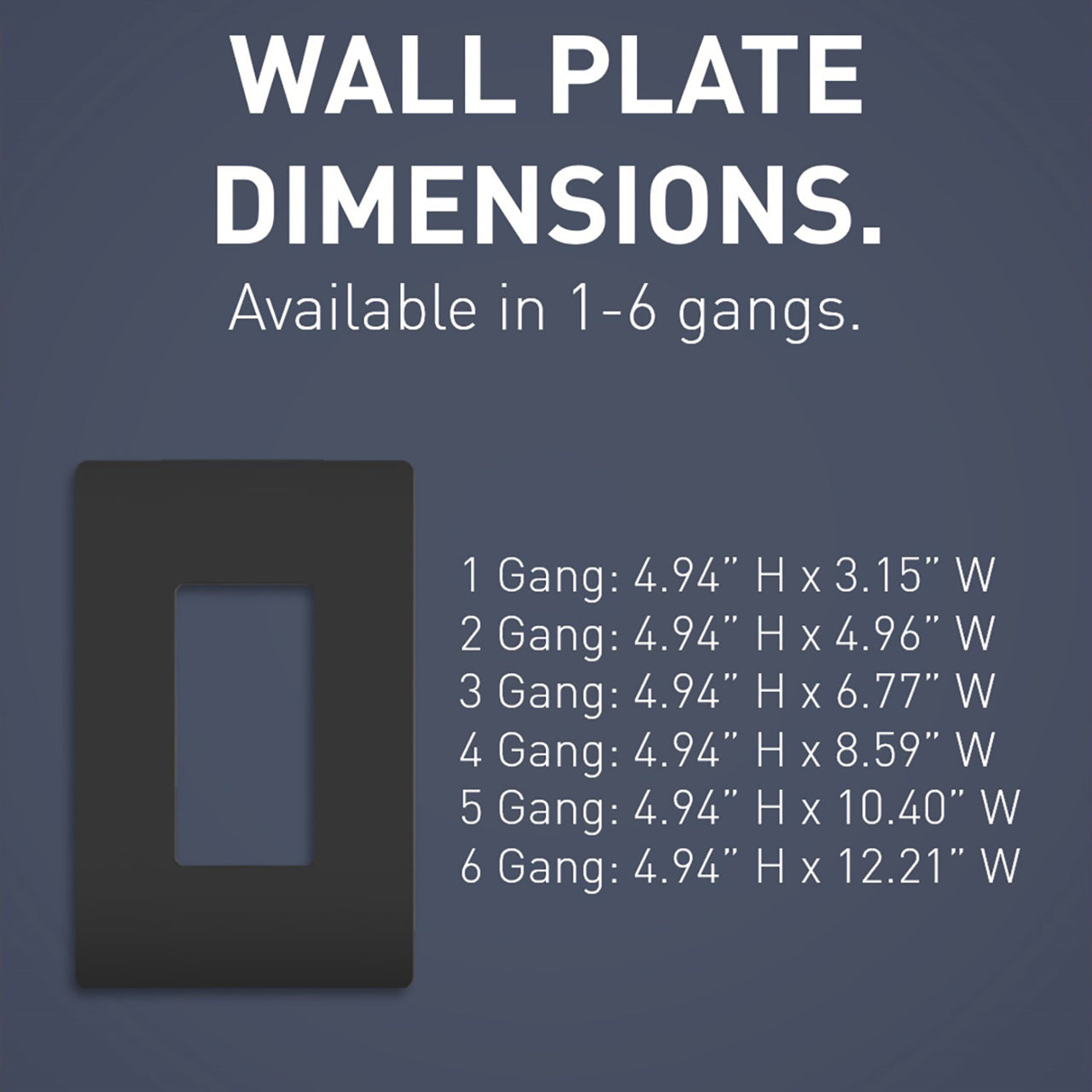 Screwless Decora One-Gang Wall Plate Matte Black Finish