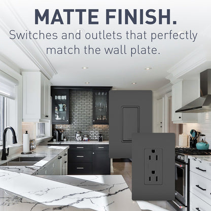 3-Way Decora Switch Matte Black Finish