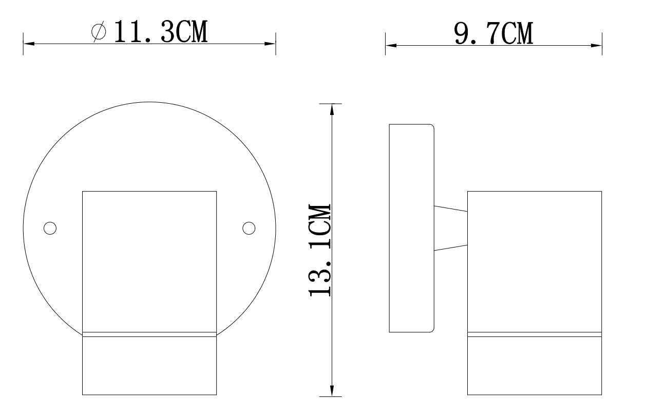 Palmas 1 Series / Outdoor Wall Mounted 1 - Down Aluminum Light