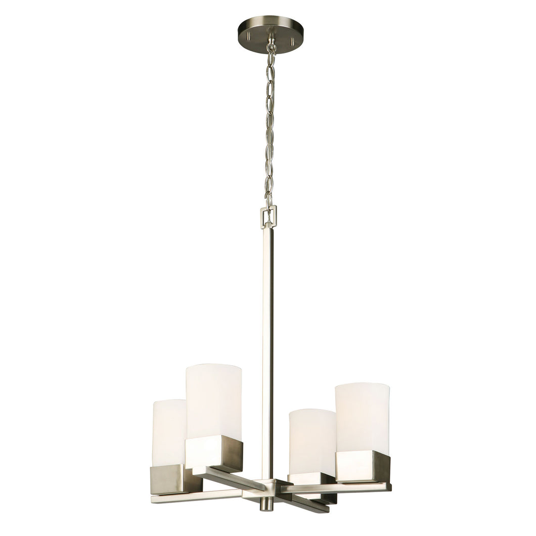 CIARA SPRINGS BRUSHED NICKEL FOUR-LIGHT CHANDELIER #202855A
