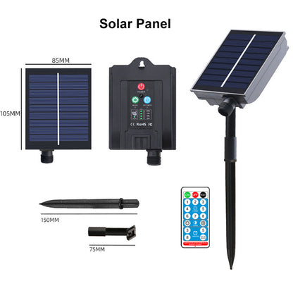 SOLAR LED RGB NET STRING LIGHTS 6' X 10' 8 MODES