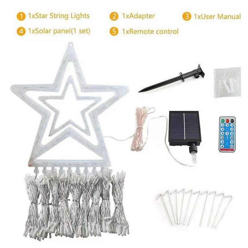 Solar 350LED Christmas Tree Lamp RGB