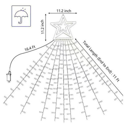Solar 350LED Christmas Tree Lamp RGB