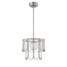 MELODY 1 LIGHT 15 INCH BRUSHED POLISHED NICKEL PENDANT CEILING LIGHT #54993-BNK