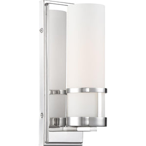 CARYLE - 1 LIGHT VANITY - WITH ETCHED OPAL GLASS - POLISHED NICKEL FINISH #60-6788