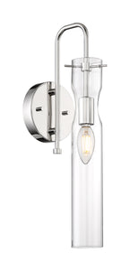 SPYGLASS - 1 LIGHT SCONCE WITH CLEAR GLASS - POLISHED NICKEL FINISH #60-6865