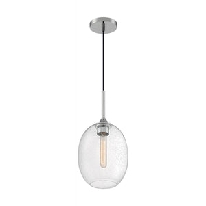 ARIA - 1 LIGHT PENDANT WITH SEEDED GLASS - POLISHED NICKEL FINISH #60-7036