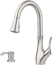 TEGLEY 1-HANDLE PULL-DOWN KITCHEN FAUCET WITH SOAP DISPENSER STAINLESS STEEL - PFISTER #F-529-7TGS