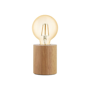 TURIALDO 4 INCH NATURAL WOOD TABLE LAMP PORTABLE LIGHT #99079A
