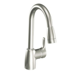 BAYSTONE CHROME ONE-HANDLE PULLOUT KITCHEN FAUCET - MOEN #CA42519
