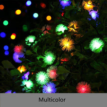 LED SOLAR RGB PUFF BALL STRING LIGHTS 56 FT / 100 LEDS