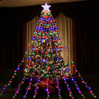 Solar 350LED Christmas Tree Lamp RGB