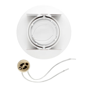 4.75” ROUND RECESSED DOWN LIGHT FIXTURE FOR CONCRETE - WHITE FINISH #OCT-EKO-WH