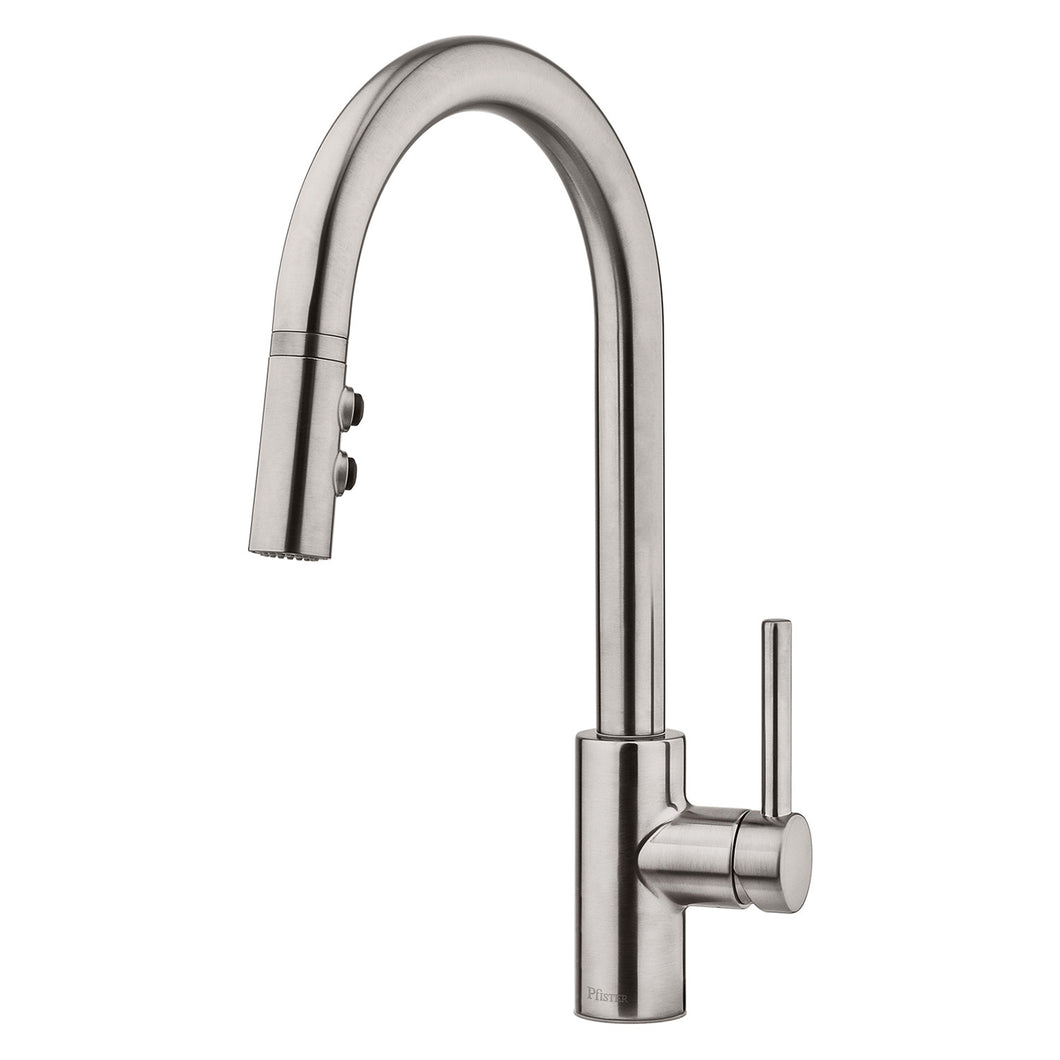 1-HANDLE PULL-DOWN KITCHEN FAUCET STAINLESS STEEL #LG529-SAS
