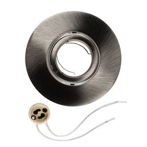 4.75” ROUND RECESSED DOWN LIGHT FIXTURE FOR CONCRETE - BRUSHED NICKEL FINISH #OCT-EKO-BN