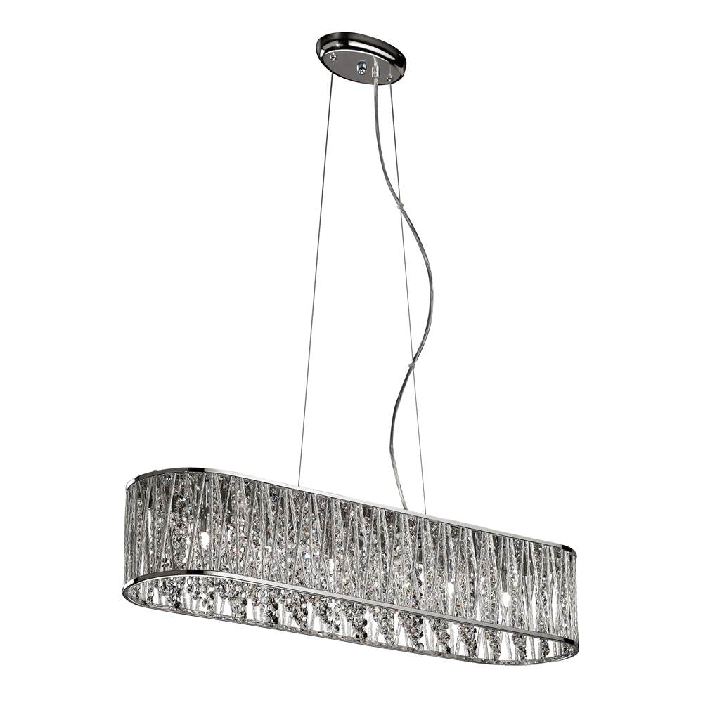 CAROUSEL 6 LIGHT 8" POLISHED CHROME PENDANT CEILING LIGHT #MDN-1215