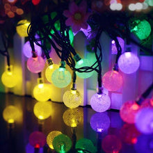 LED SOLAR RGB CRYSTAL BALL STRING LIGHTS 56 FT / 100 LEDS