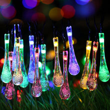 LED SOLAR RGB WATER DROP STRING LIGHTS 56 FT / 100 LEDS